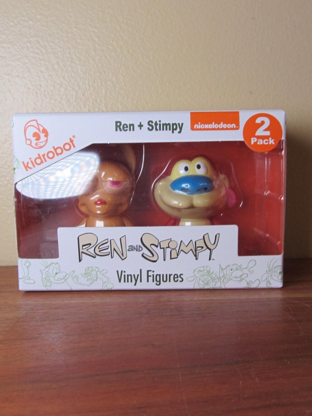 Kidrobot Nickelodeon Ren & Stimpy 2-Pack Vinyl Figure Set NIB 2023 (T660)